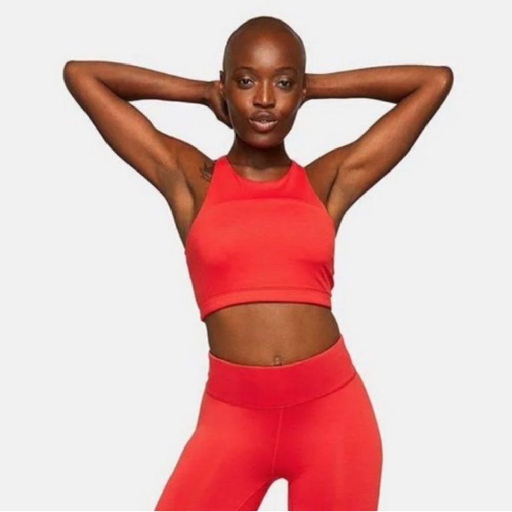 Outdoor voices women’s tech sweat move free crop top sports bra size small